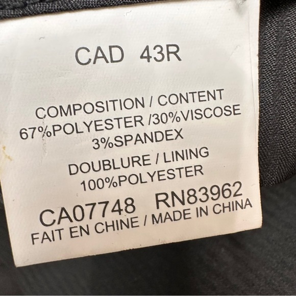 Mens Dress Pants Size 43 Waist Soul Of London Navy Blue Flat Front - Picture 7 of 8